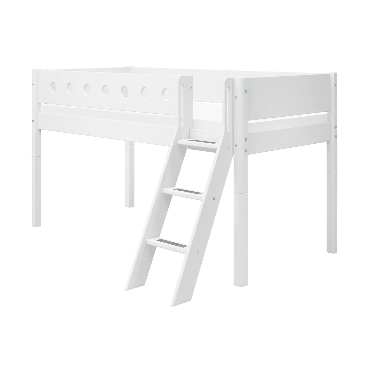 flexa-classic-halbhohes-bett-90x200-cm-wei-mit-schr-gleiter-und-absturzsicherung image 1