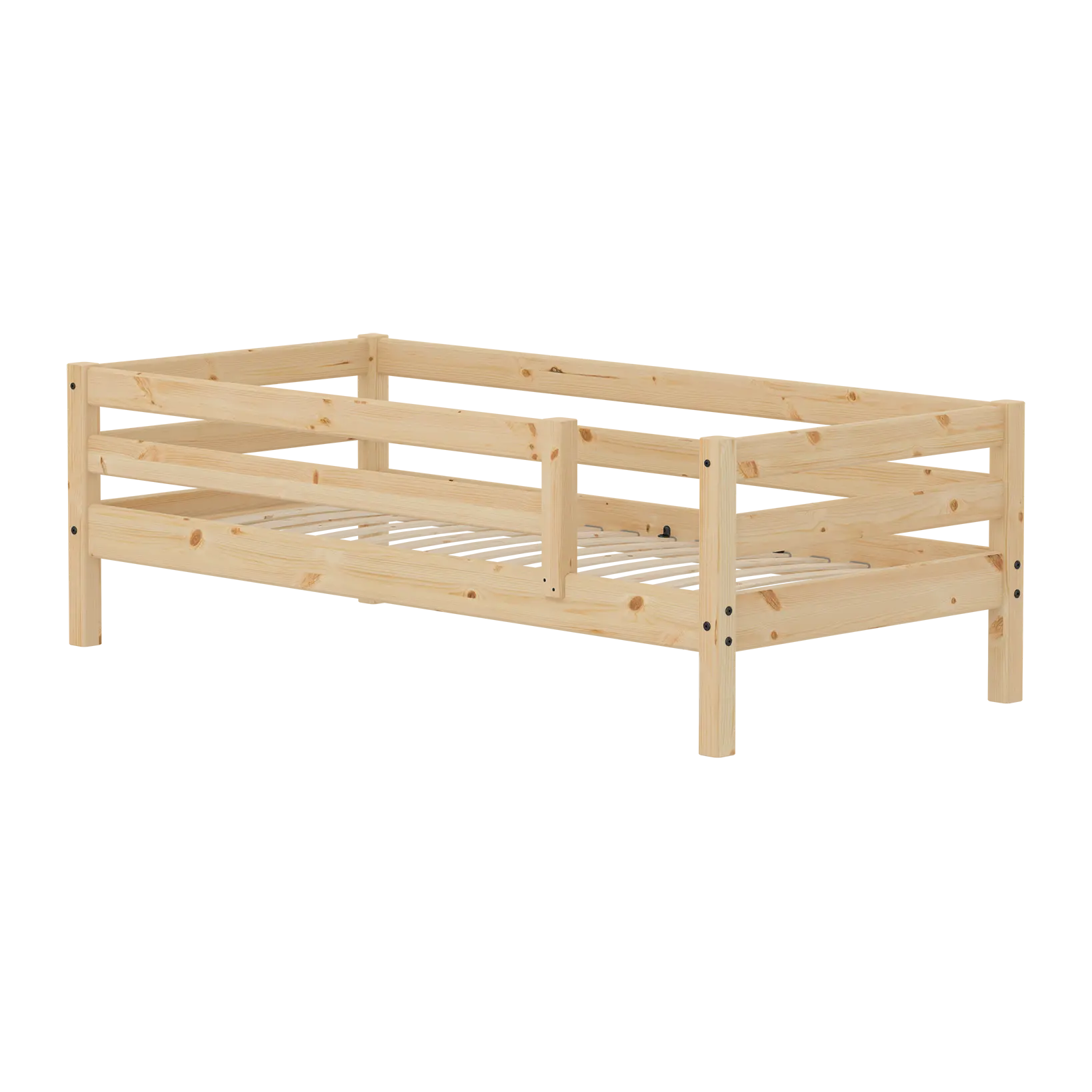 flexa-classic-raw-einzelbett-mit-absturzsicherung-90x200-cm-kiefernholz image 1