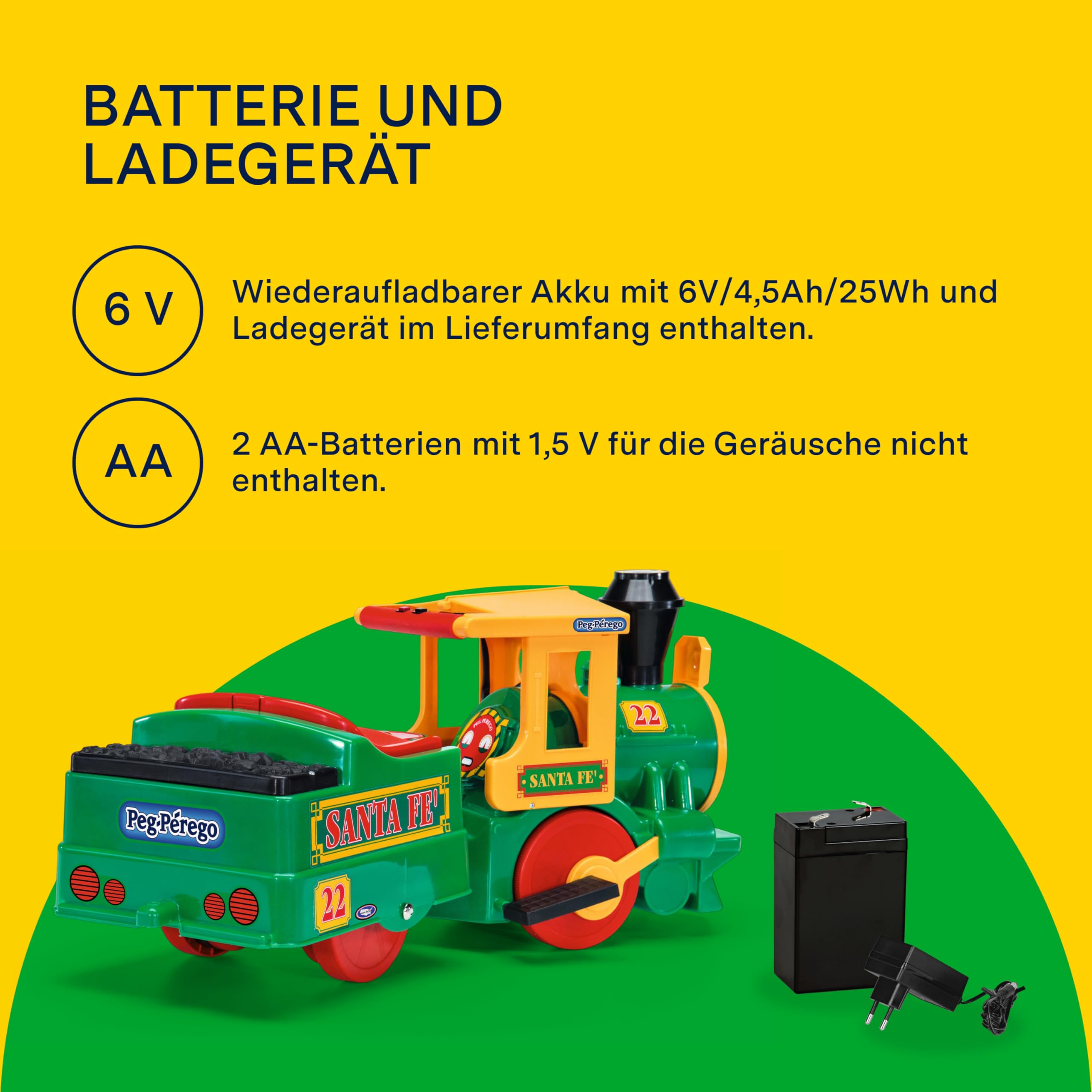 peg-perego-santa-f-train-elektrischer-aufsitz-zug-mit-12-kurvenschienen image 5