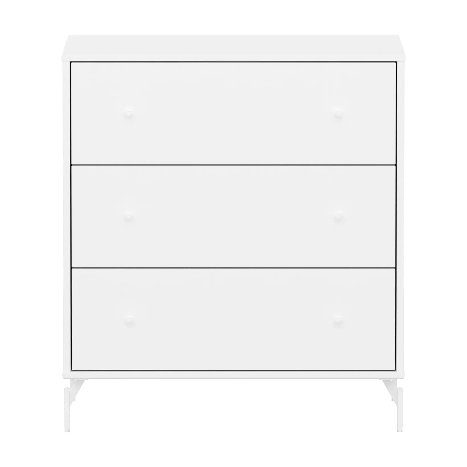 flexa-saga-kommode-3-schubladen-mit-metallf-en-wei image 2
