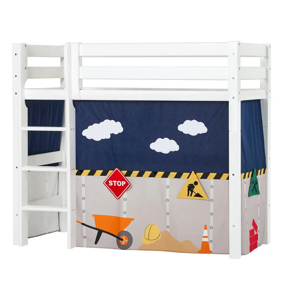 hoppekids-eco-luxury-mittelhohes-bett-90x200-mit-construction-bettvorhang image 1