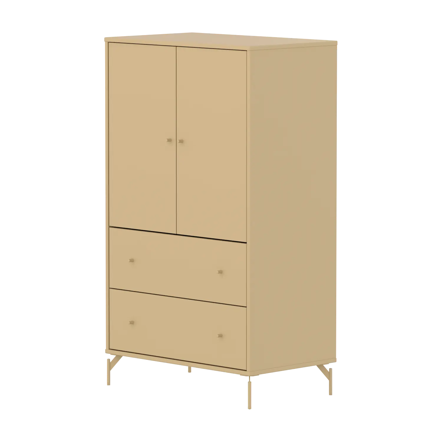 flexa-saga-schrank-2-t-ren-und-2-schubladen-metallf-e-oat image 1