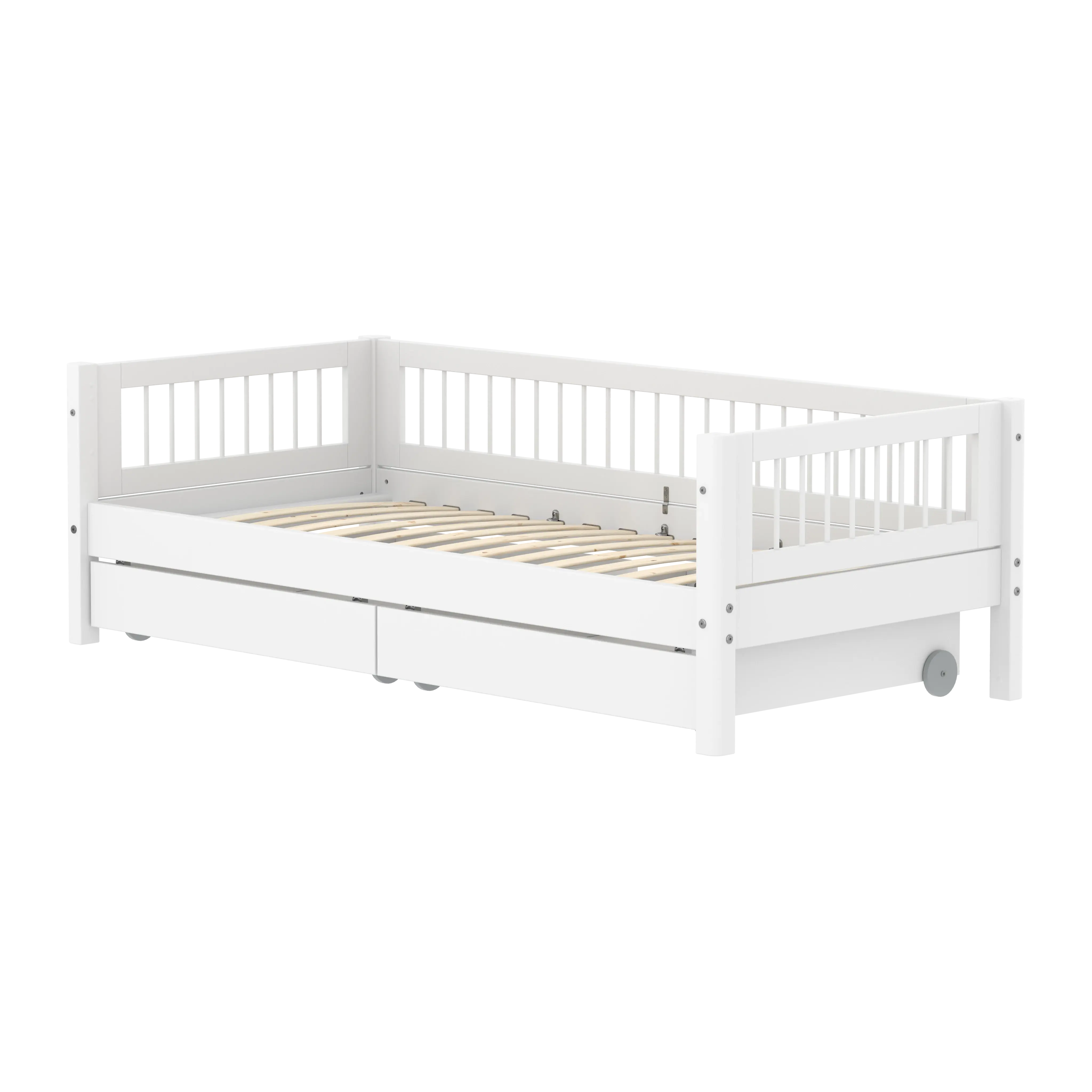 flexa-white-einzelbett-daybed-mit-crossbars-und-stauraum-option-90x200-cm-weiss image 1