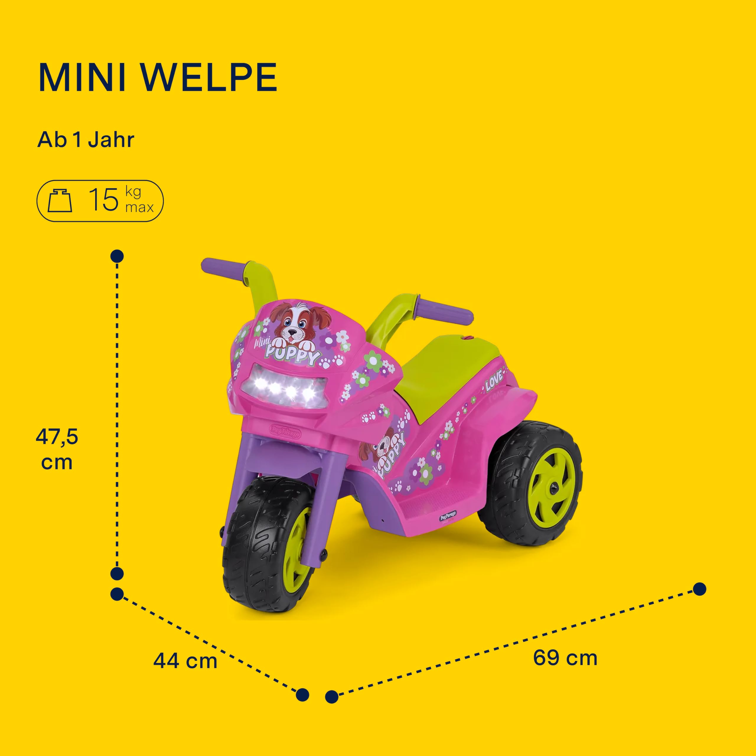 peg-perego-mini-puppy-elektromotorrad-6v-ab-1-jahr image 2