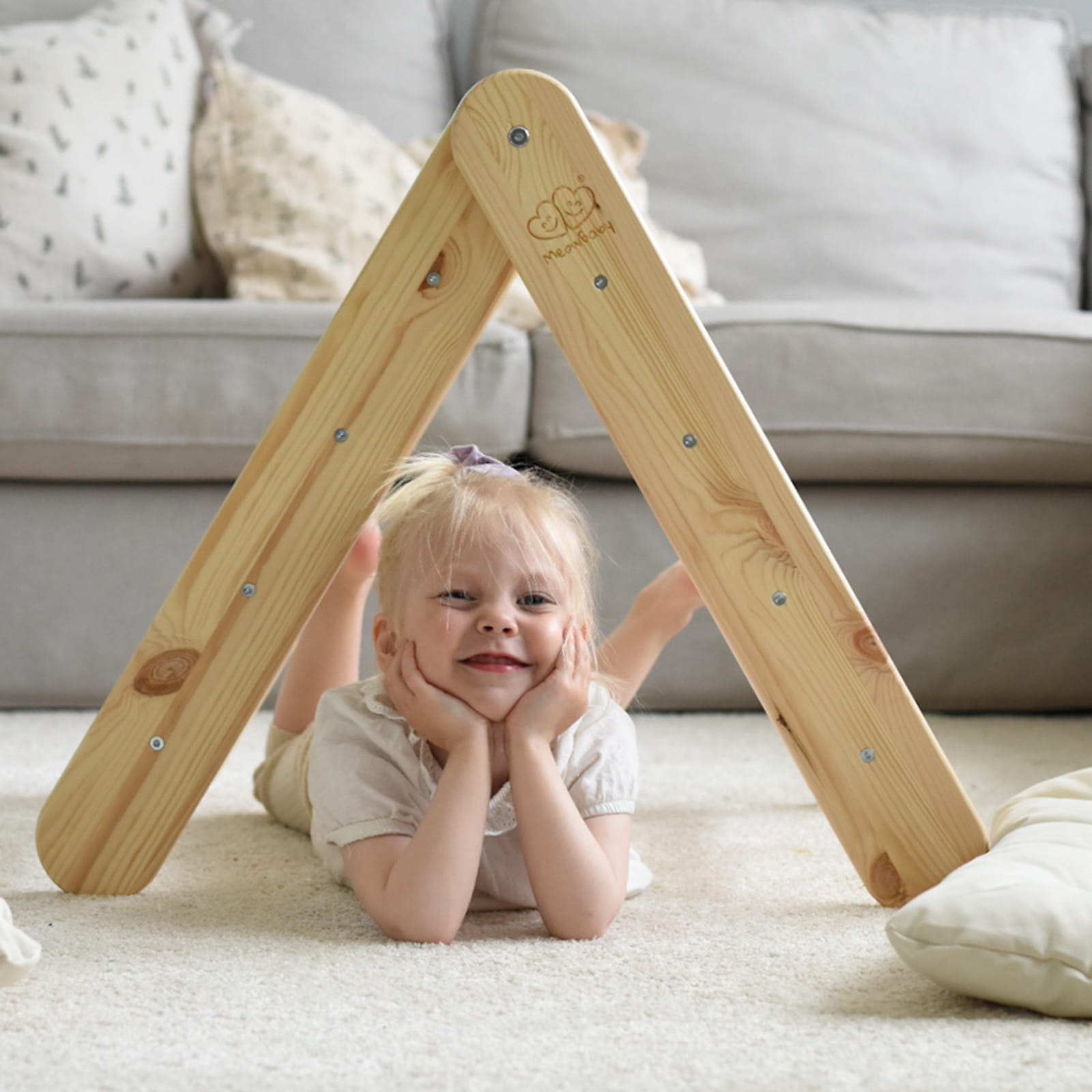 meowbaby-montessori-kletterdreieck-pikler-60x61-cm-holz image 2