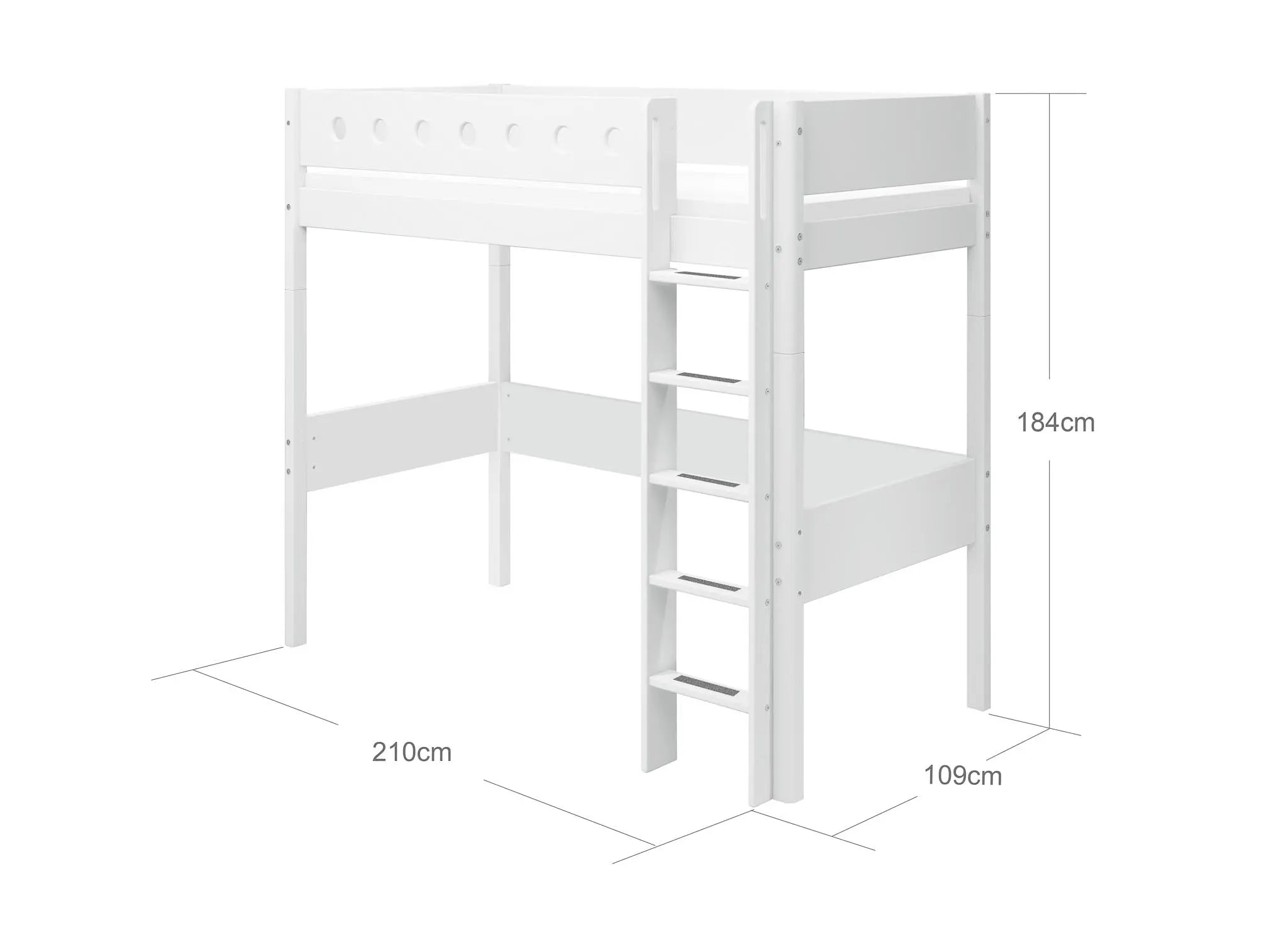 flexa-white-hochbett-184-cm-mit-leiter-und-absturzsicherung-90x200-cm-wei-2 image 4