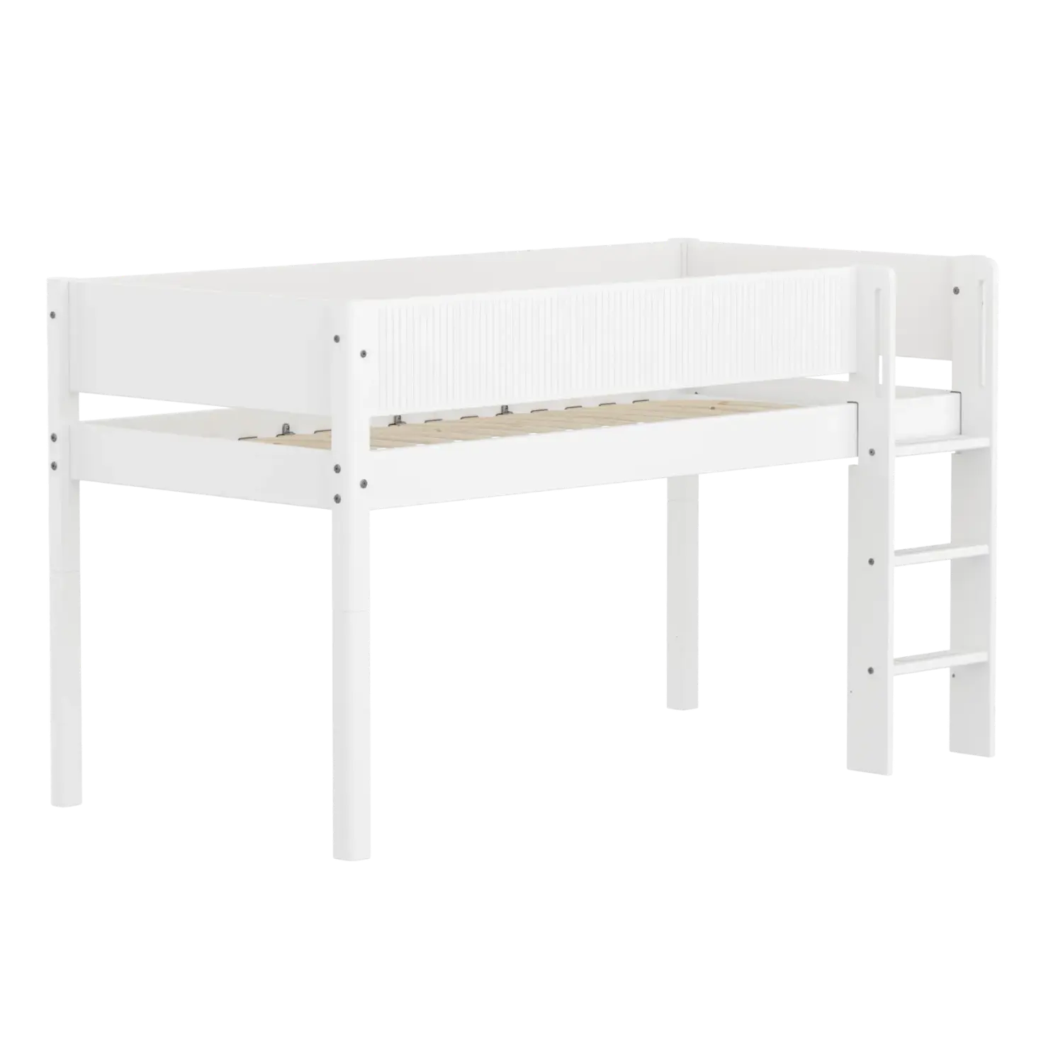 flexa-classic-halbhochbett-120-cm-mit-leiter-und-absturzsicherung-90x200-cm-wei image 3