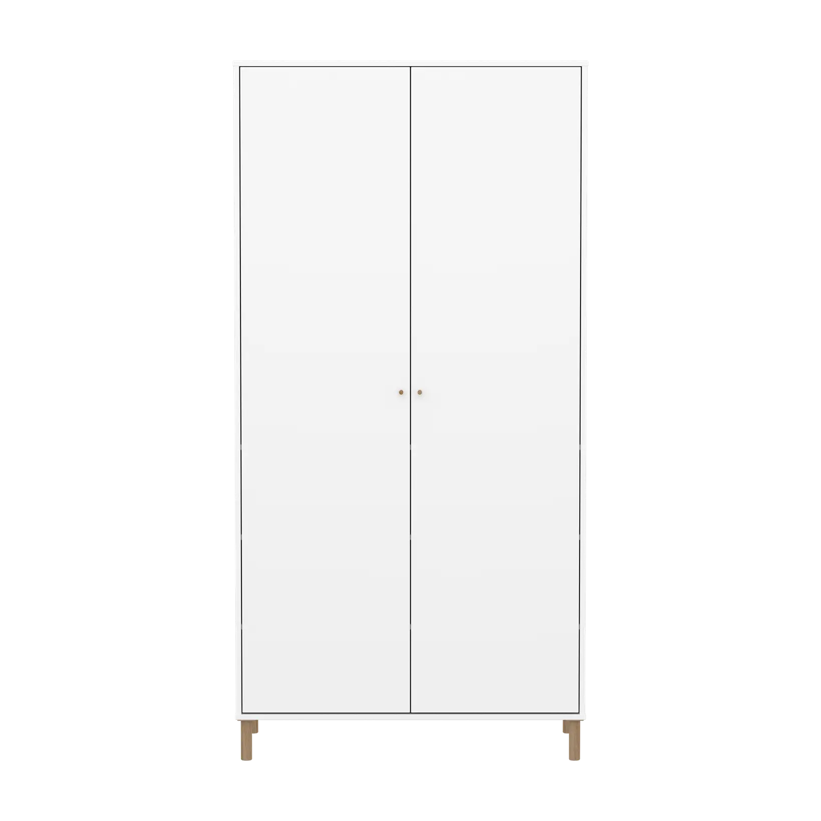 flexa-saga-kleiderschrank-2-t-ren-mit-stange-f-e-und-griffe-in-eiche-wei image 2