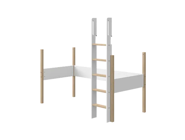 flexa-nor-leiter-und-pfosten-f-r-hochbett-184-cm-90x200-cm-wei-eiche-mdf-und-mas image 1