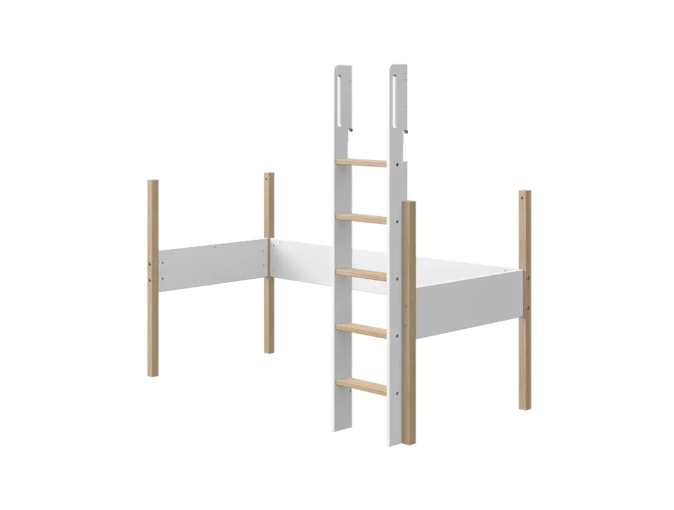 flexa-nor-leiter-und-pfosten-f-r-hochbett-184-cm-90x200-cm-wei-eiche-mdf-und-mas image 1