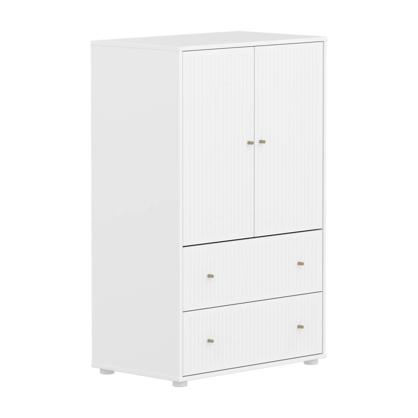 flexa-saga-schrank-2-t-ren-und-2-schubladen-mit-rillen-oat-griffe-wei image 3