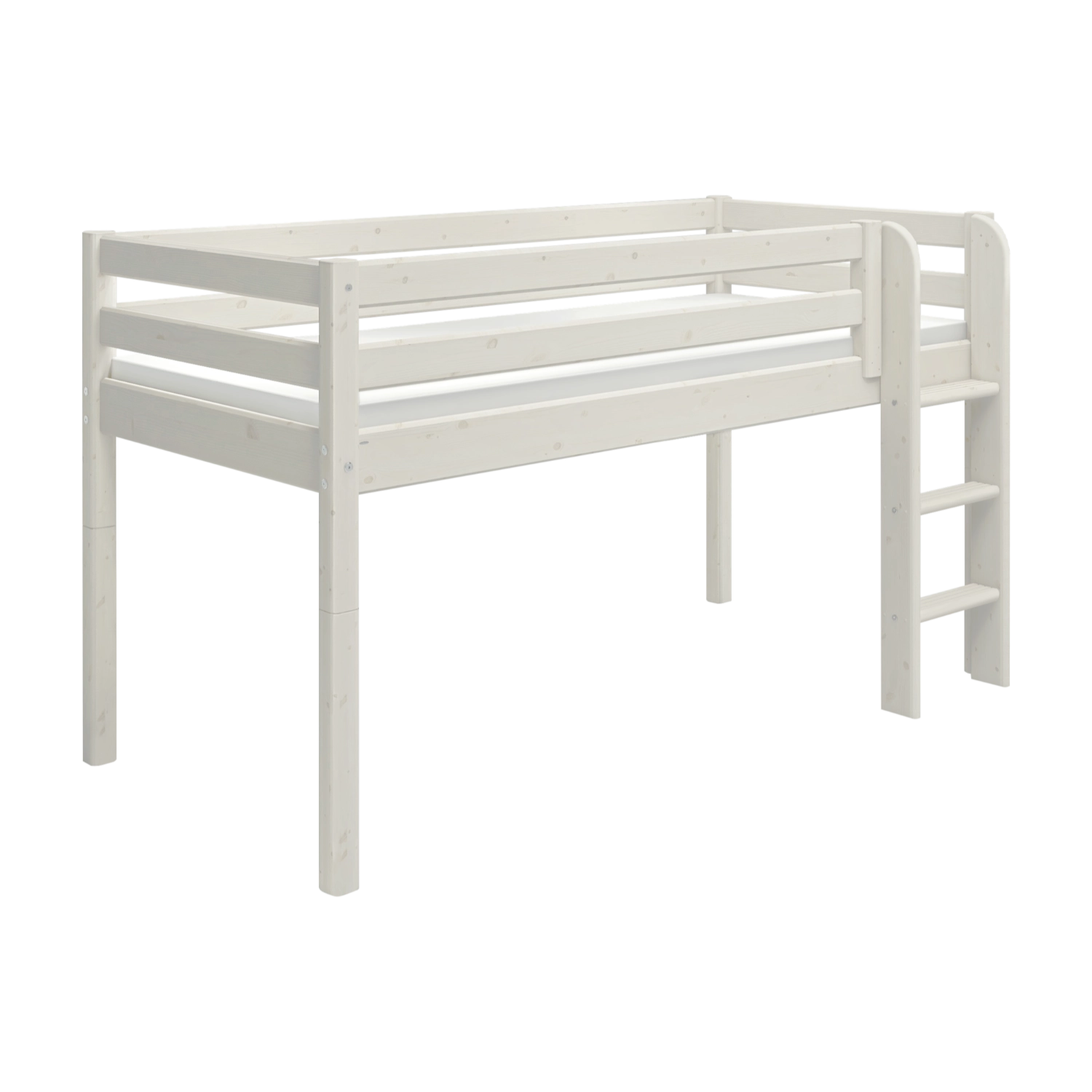 flexa-classic-mittelhohes-bett-120-cm-mit-leiter-90x200-cm-wei image 8