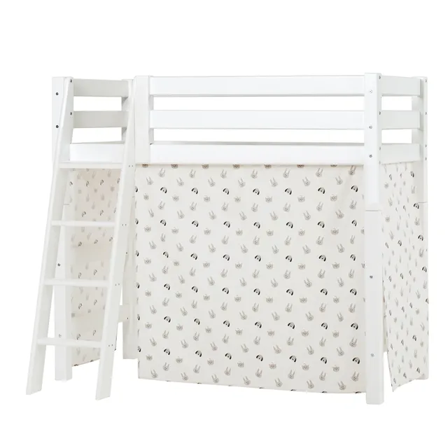 hoppekids-eco-luxury-mittelhohes-bett-90x200-mit-pets-pristine-bettvorhang image 1