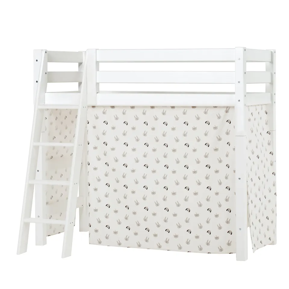 hoppekids-eco-luxury-mittelhohes-bett-90x200-mit-pets-pristine-bettvorhang image 1