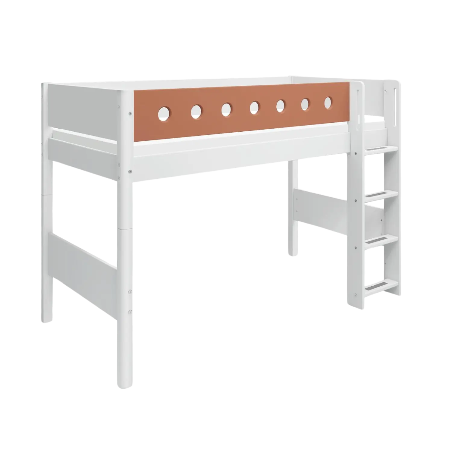 flexa-classic-halbhohes-hochbett-143-cm-90x200-cm-wei-mit-leiter image 3