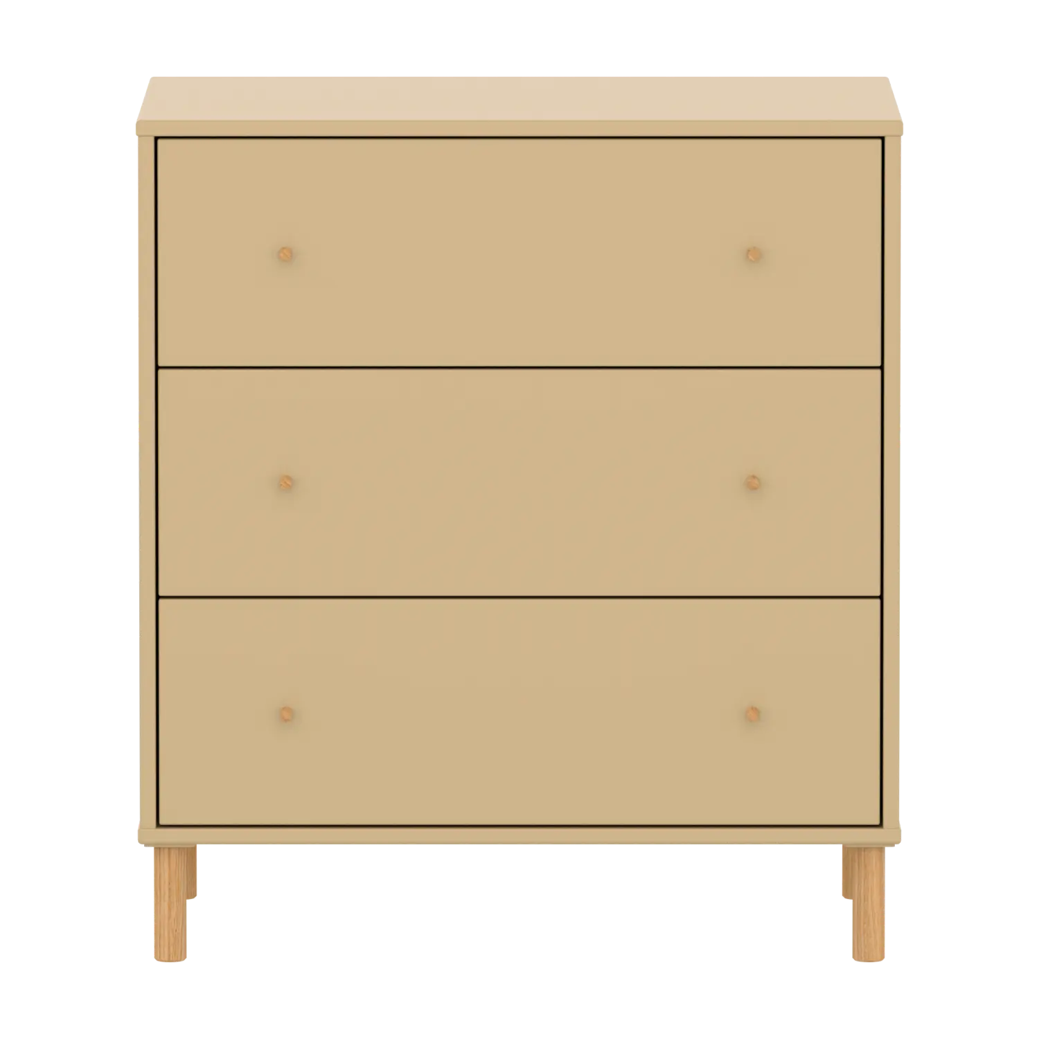 flexa-saga-kommode-3-schubladen-f-e-und-griffe-in-eiche-oat image 1