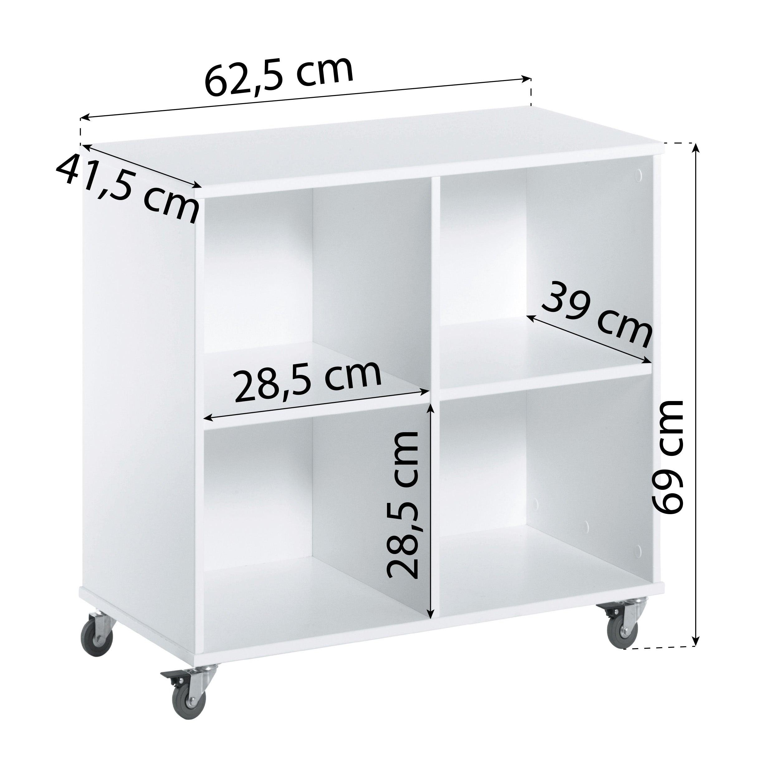 hoppekids-raumteiler-regal-mit-rollen-4-f-cher image 5