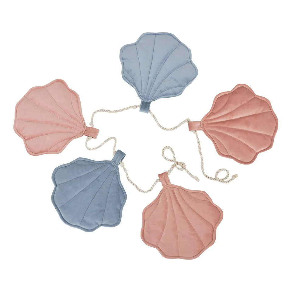 hoppekids-mermaid-wimpelkette-mit-muscheln-aus-velours image 1