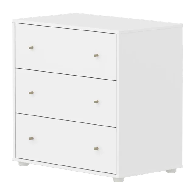 flexa-saga-kommode-3-schubladen-oat-griffe-wei image 1