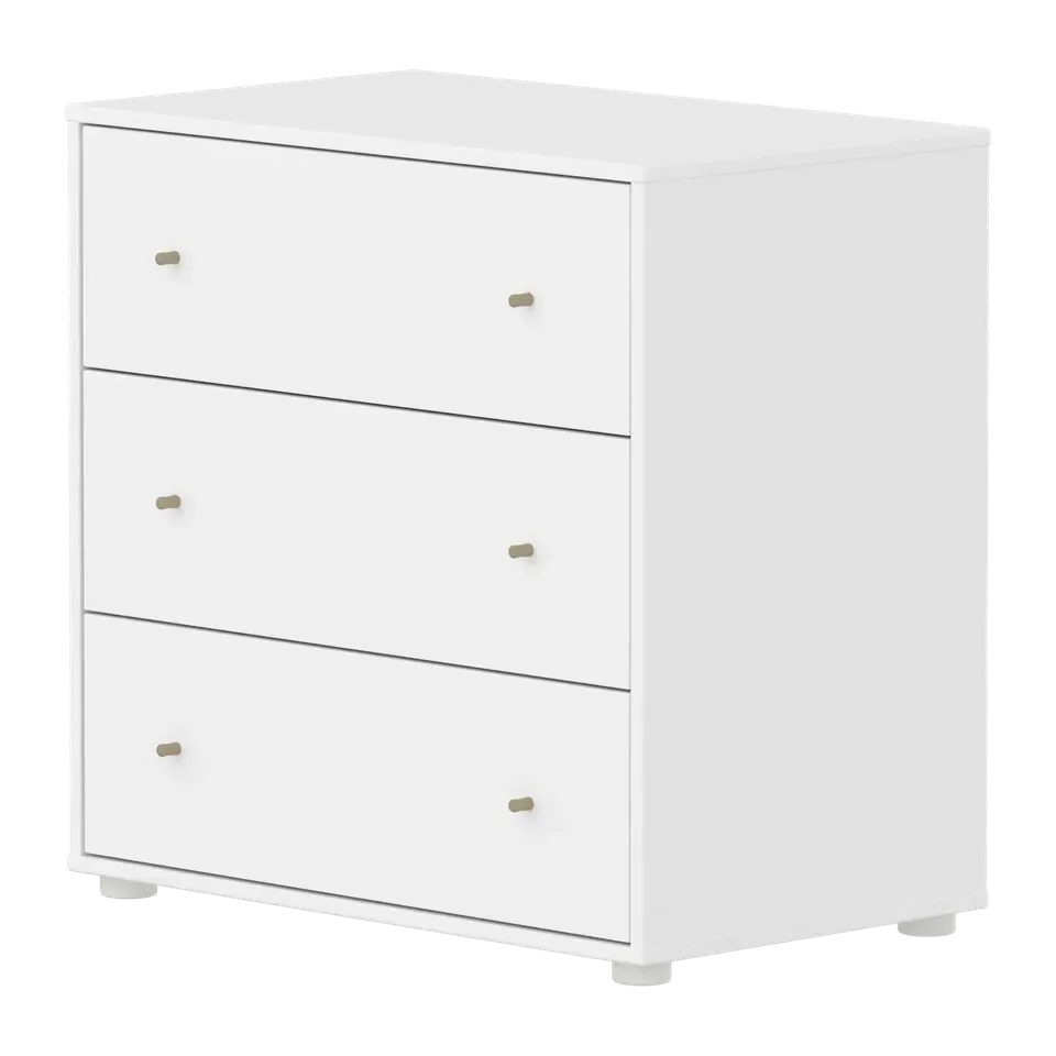 flexa-saga-kommode-3-schubladen-oat-griffe-wei image 1