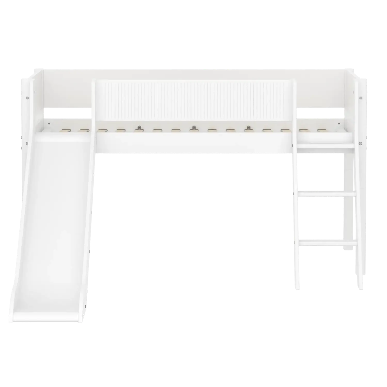 flexa-white-spielbett-120-cm-mit-rutsche-leiter-und-absturzsicherung-90x200-cm-w image 2