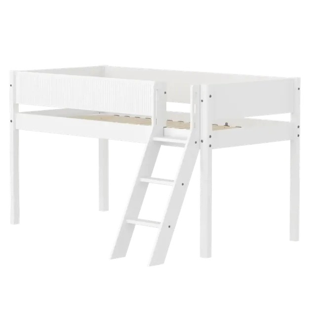 flexa-white-halbhohes-hochbett-120-cm-90x200-cm-wei-mit-schr-gleiter image 1