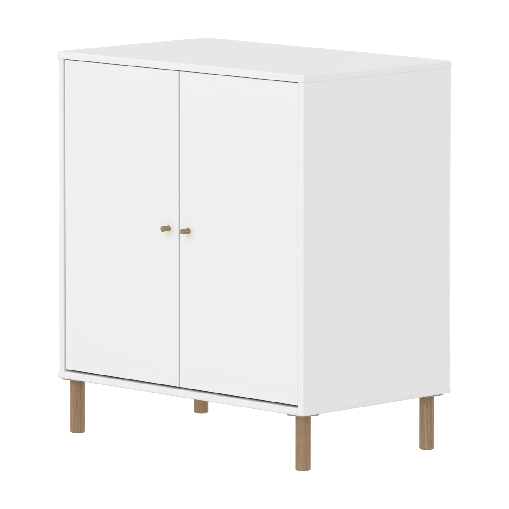 flexa-saga-schrank-2-t-ren-griffe-und-f-e-eiche-wei image 1