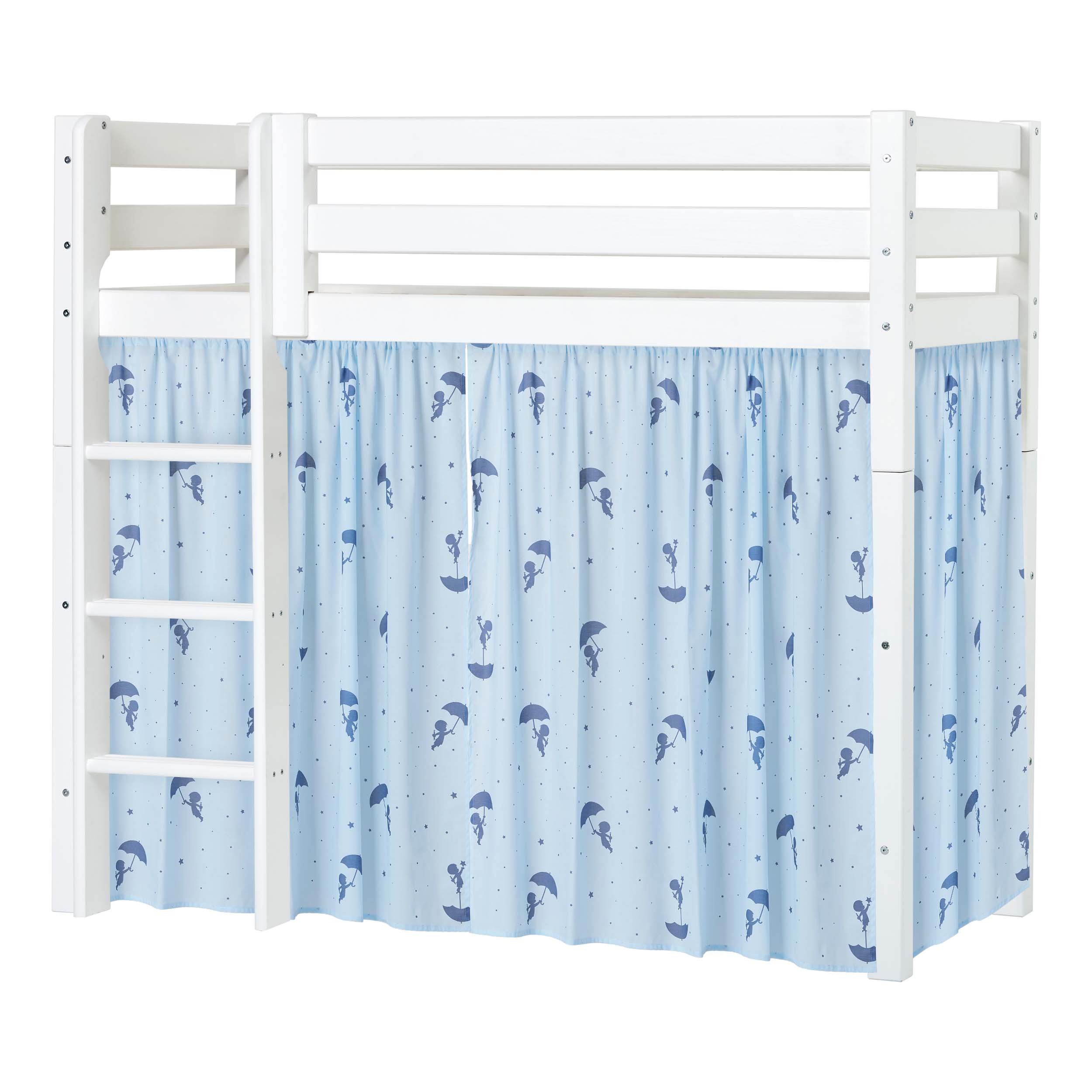 hoppekids-eco-luxury-mittelhohes-bett-90x200-mit-ole-lukoie-vorhang-blau image 7