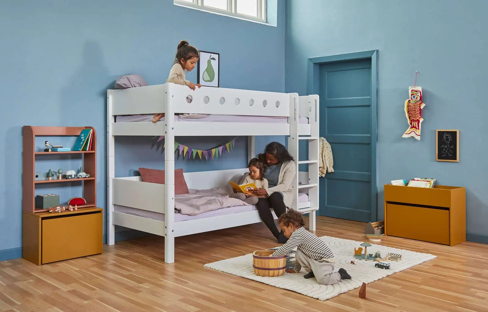 flexa-white-etagenbett-154-cm-90x200-cm-wei-mit-leiter-und-absturzsicherung image 5