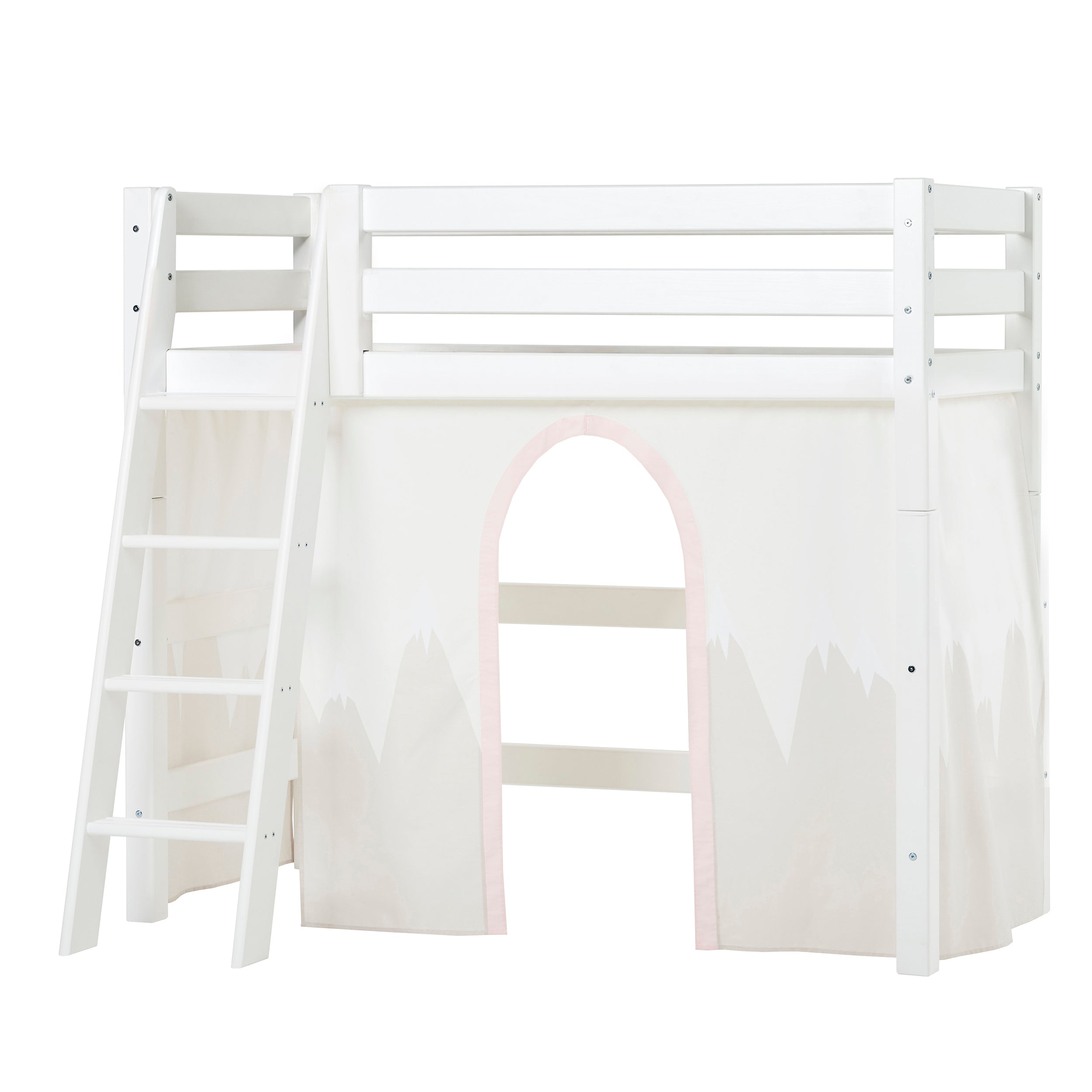 hoppekids-eco-luxury-mittelhohes-bett-mit-winter-wonderland-bettvorhang image 5