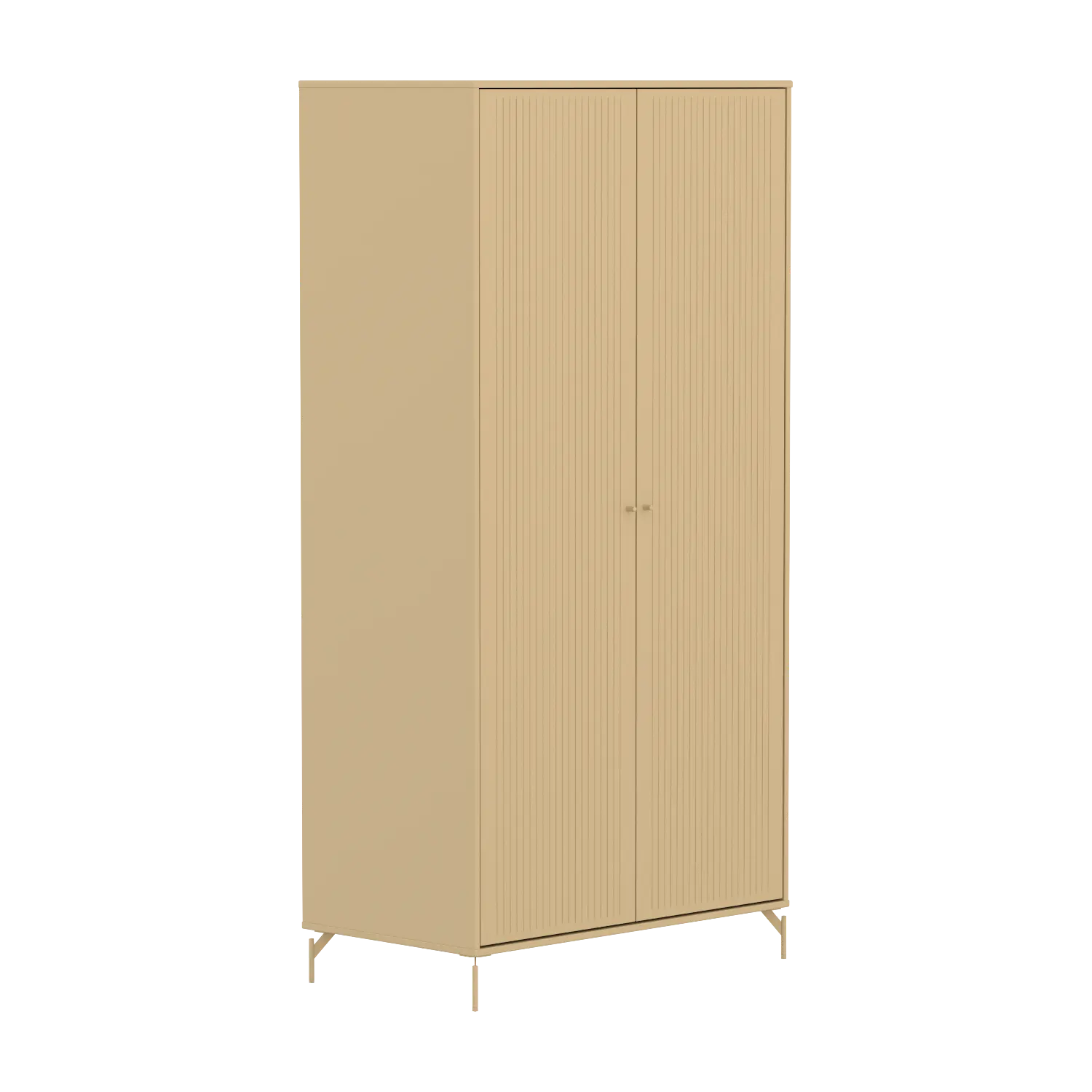 flexa-saga-kleiderschrank-2-t-ren-mit-rillen-metallf-e-oat image 3