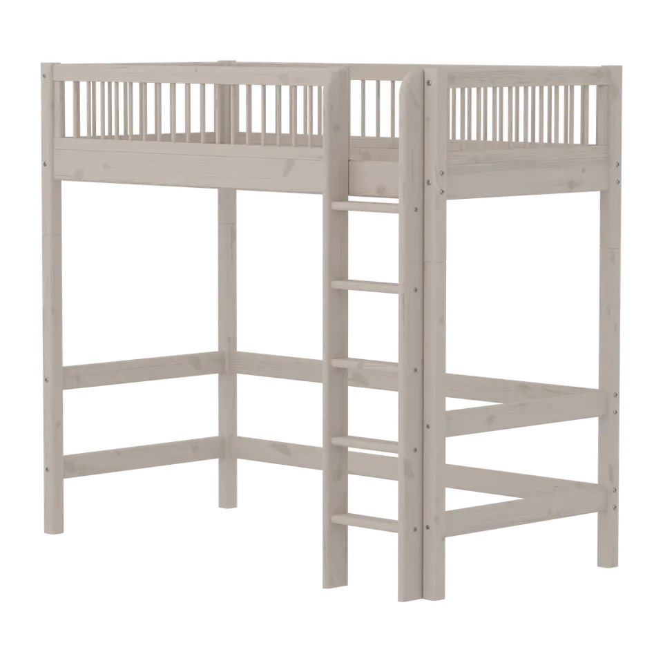 flexa-classic-hochbett-90x200-cm-184-cm-hoch-leiter-absturzsicherung-grau image 1