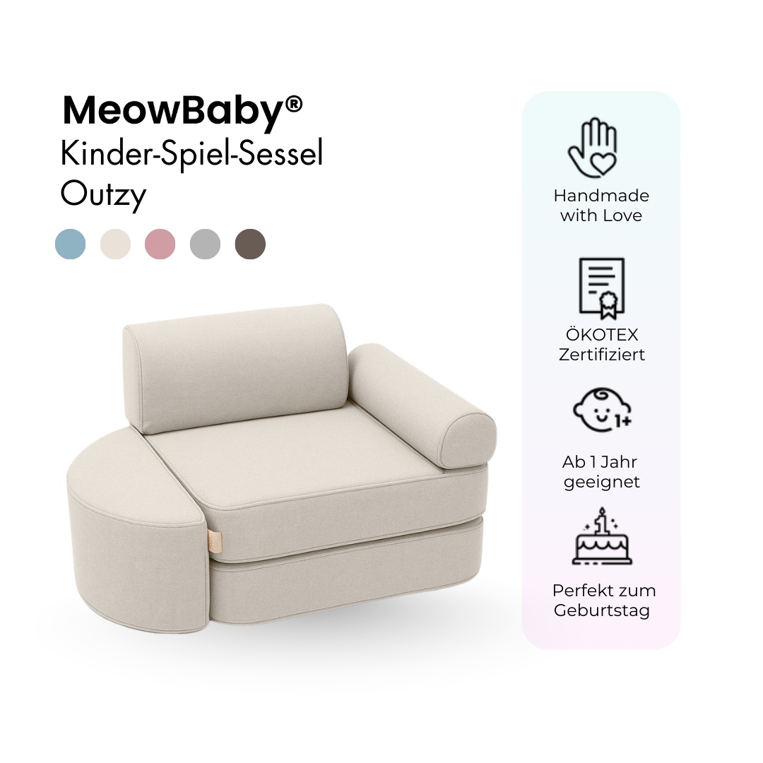meowbaby-kindersessel-3-in-1-outzy-faltbare-kindercouch-und-spielmatratze-outdoo image 2