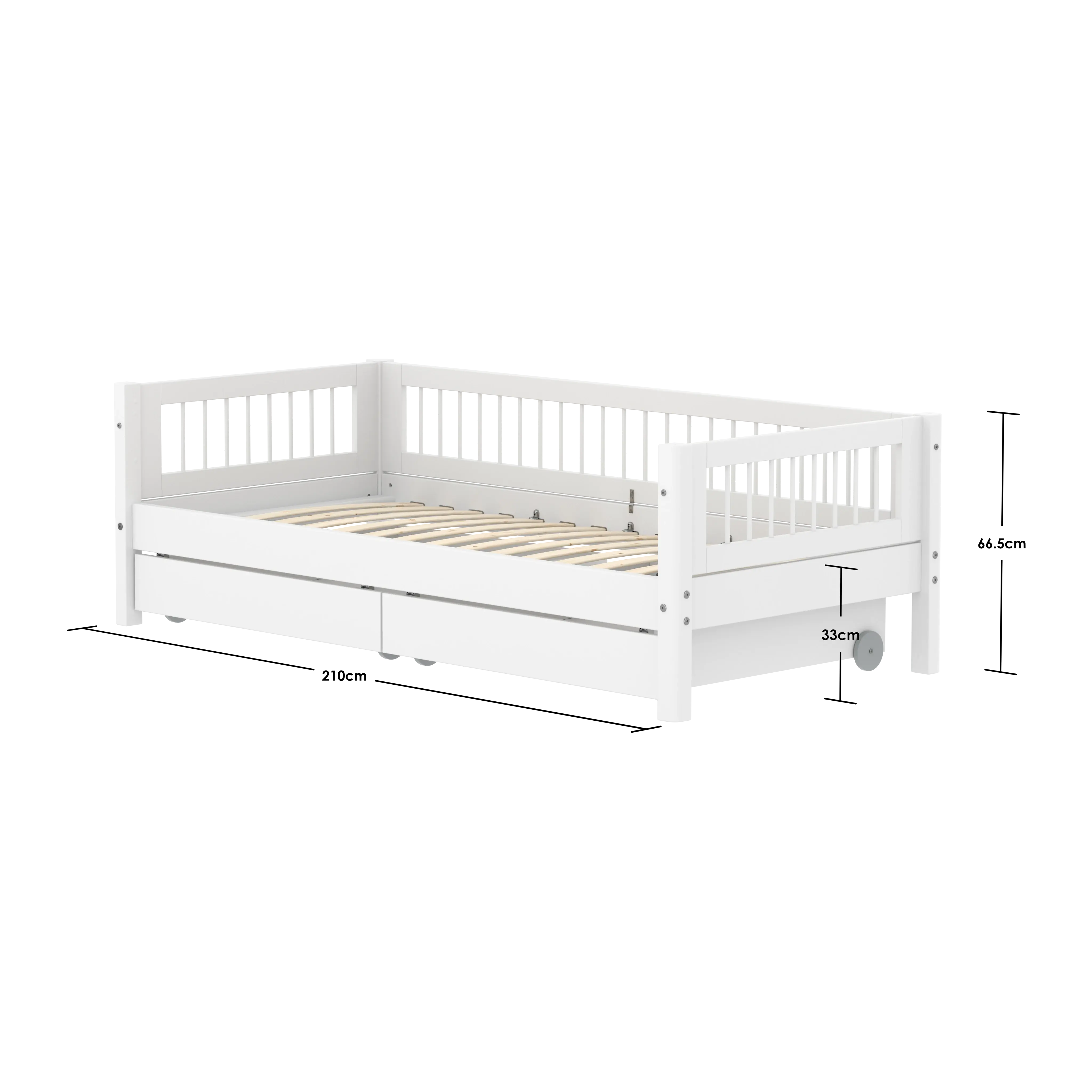 flexa-white-einzelbett-daybed-mit-crossbars-und-stauraum-option-90x200-cm-weiss image 5