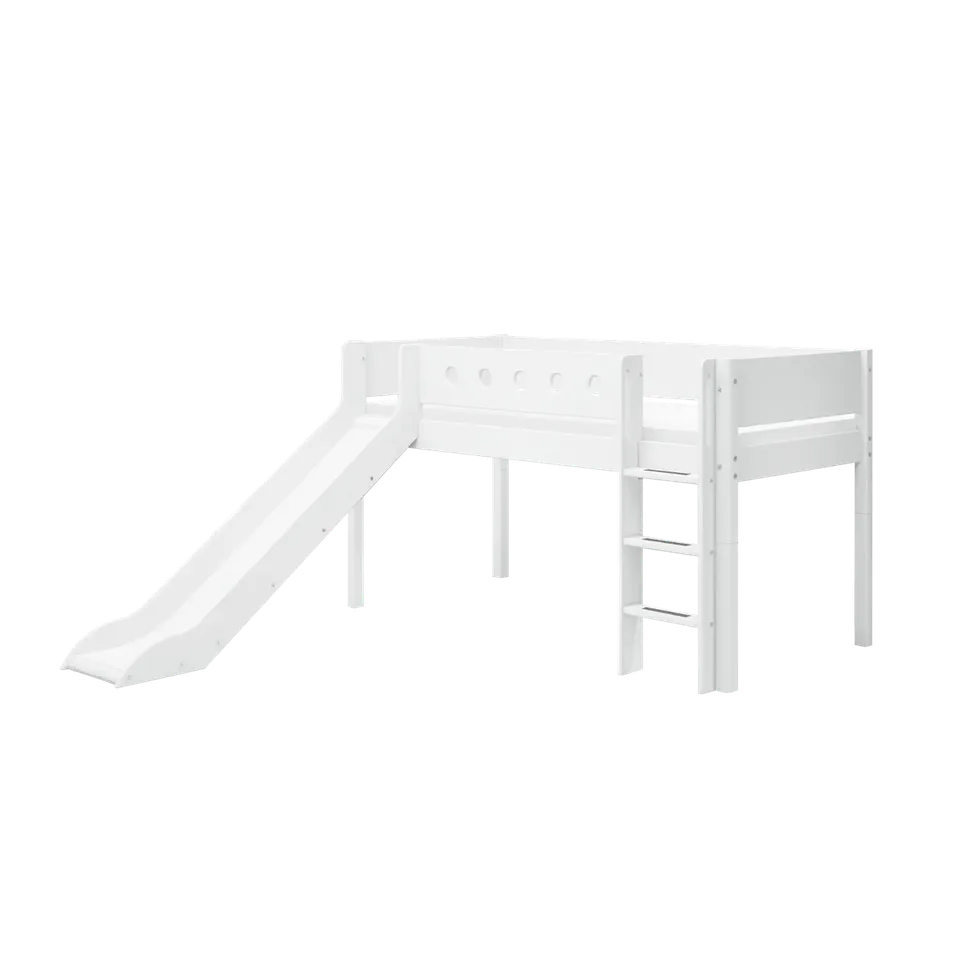 flexa-white-spielbett-120-cm-90x200-cm-wei-mit-rutsche-und-leiter image 1