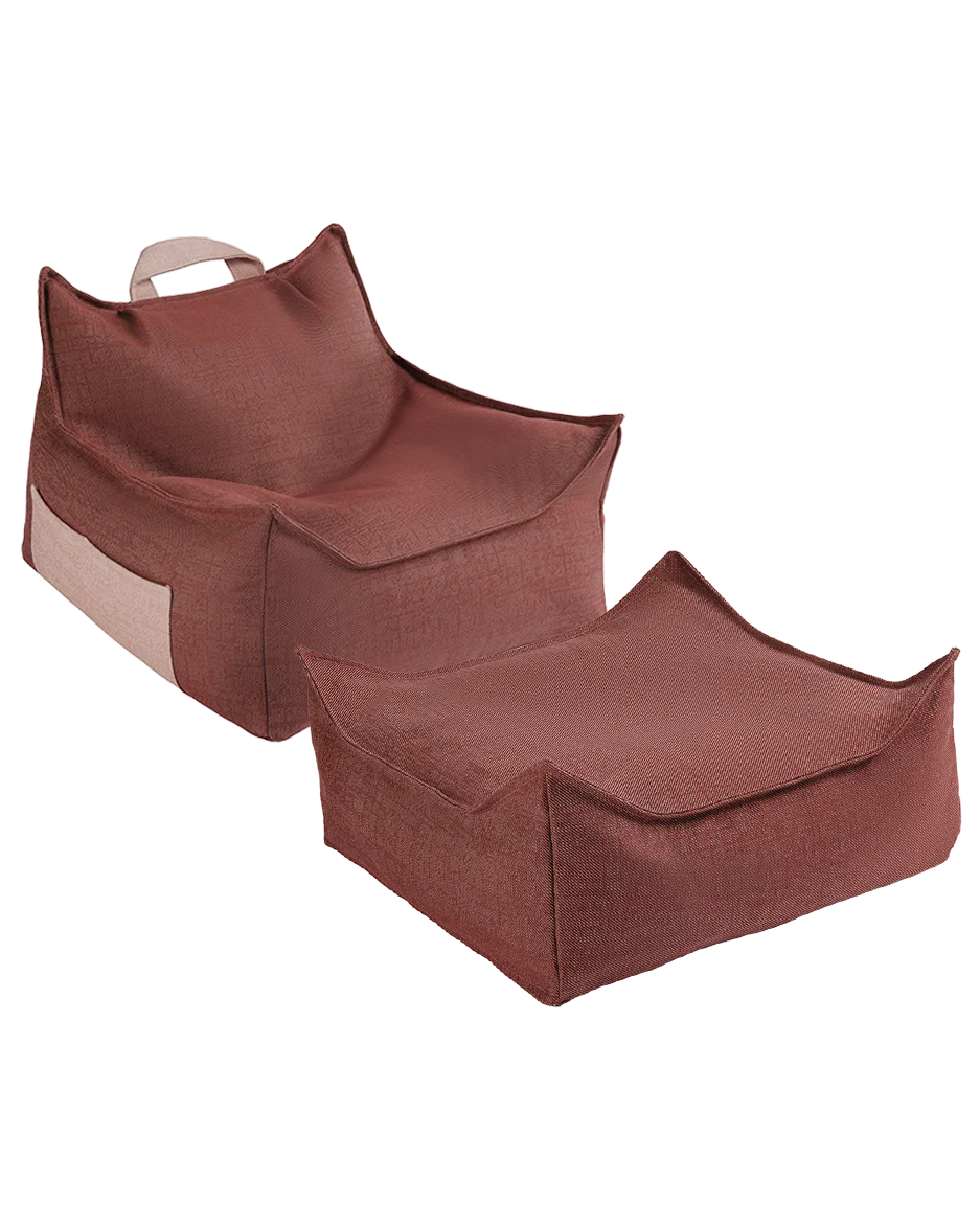 wigiwama-outdoor-sitzsack-hocker-set-pomegranate image 1