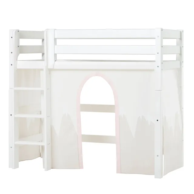 hoppekids-eco-luxury-mittelhohes-bett-mit-winter-wonderland-bettvorhang image 1