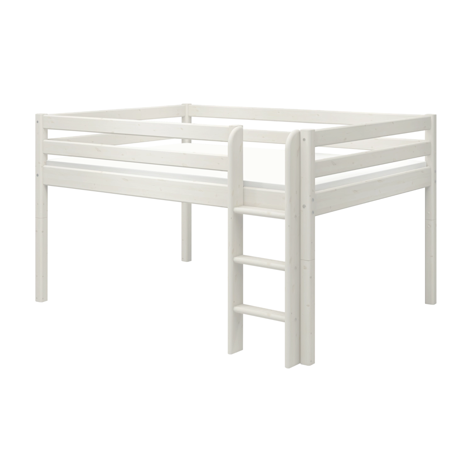 flexa-classic-hochbett-120-cm-140x200-cm-wei-mit-leiter image 1