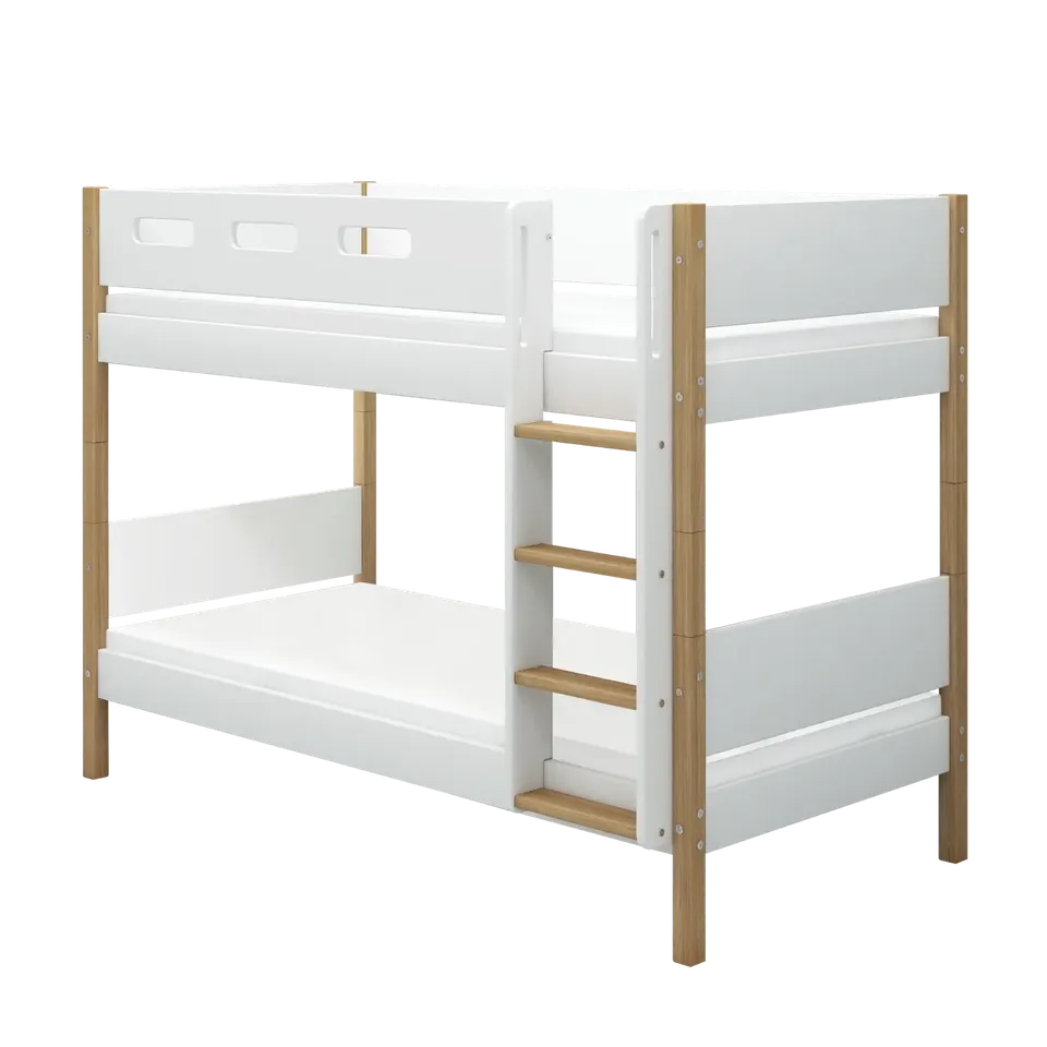 flexa-nor-etagenbett-154-cm-mit-gerader-leiter-und-absturzsicherung-90x200-cm-we image 1