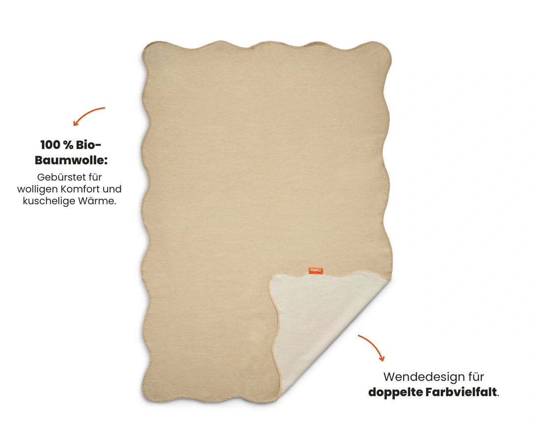 funzy-baumwolldecke-wendbare-kuscheldecke-scallop-design image 2