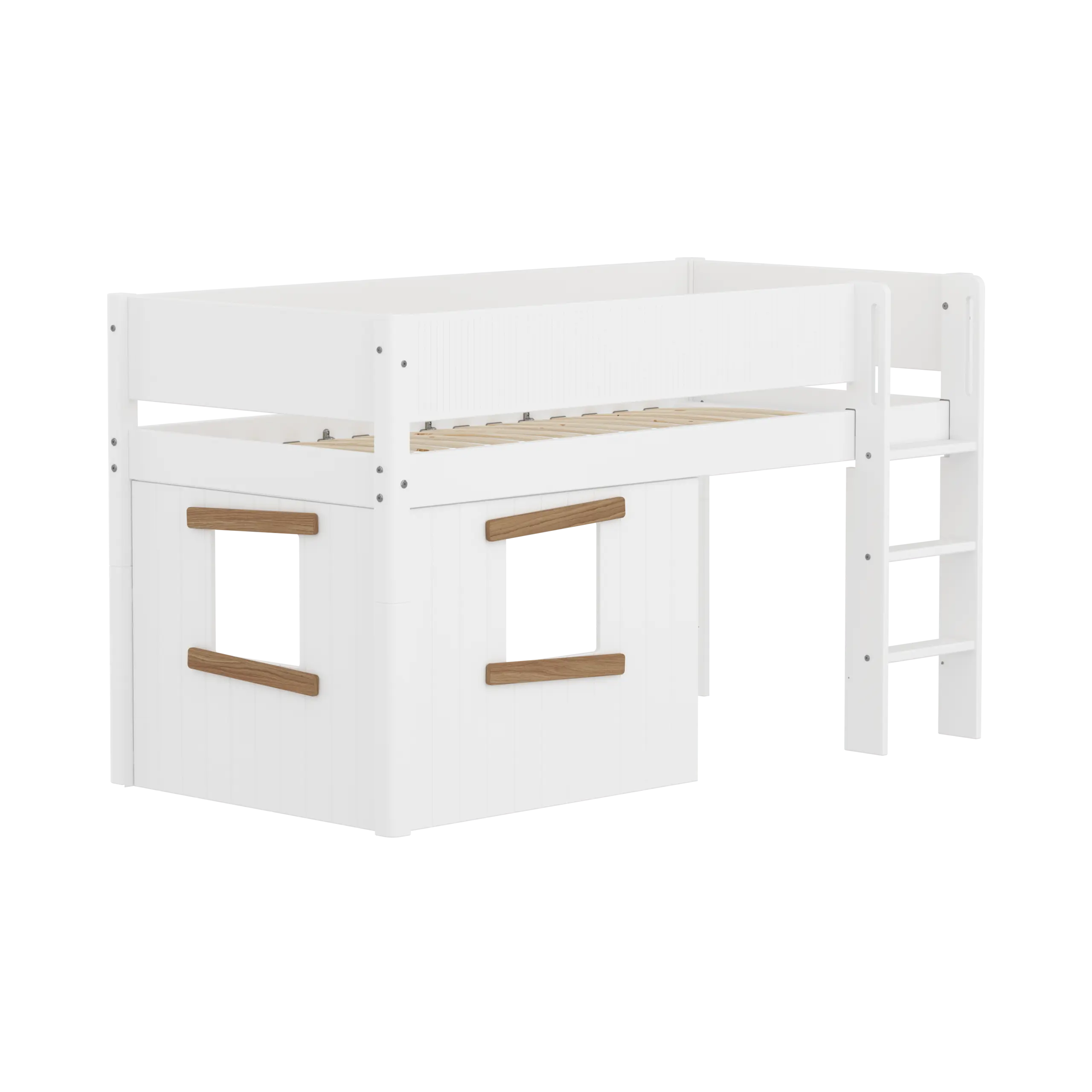 flexa-white-spielbett-120-cm-mit-baumhaus-90x200-cm-wei-eiche image 3