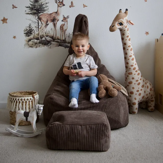 meowbaby-tearo-kinder-sitzsack-mit-hocker-classic-cord-edition-sthetik-kollektio image 1