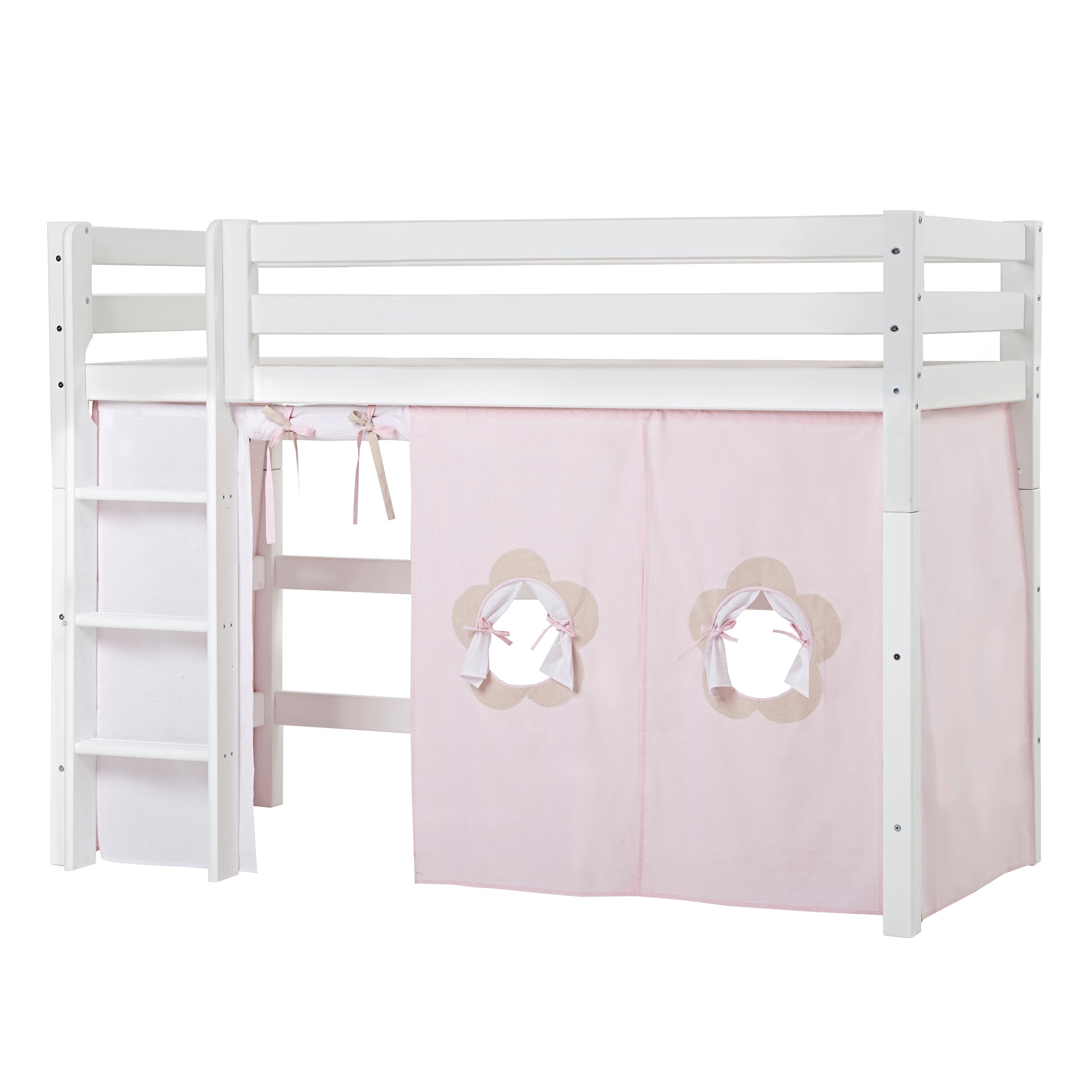 hoppekids-eco-luxury-mittelhohes-bett-90x200-mit-fairytale-flower-bettvorhang image 7