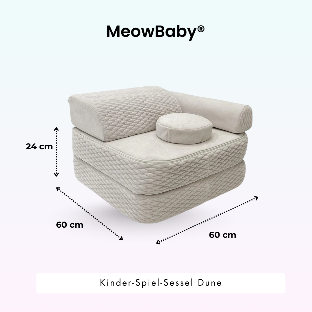 meowbaby-kindersessel-3-in-1-dune-faltbare-kindercouch-spielmatratze image 6
