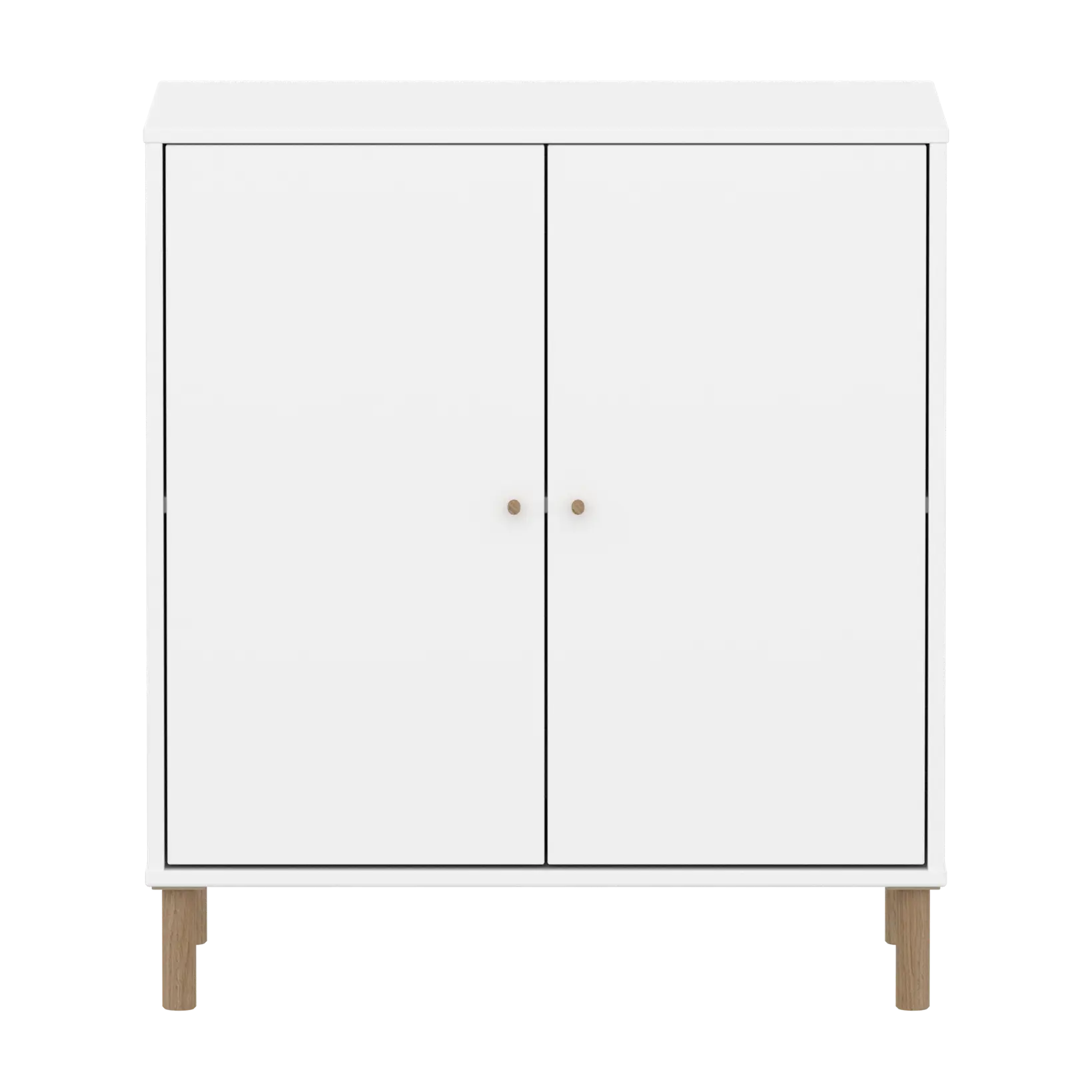 flexa-saga-schrank-2-t-ren-griffe-und-f-e-eiche-wei image 2