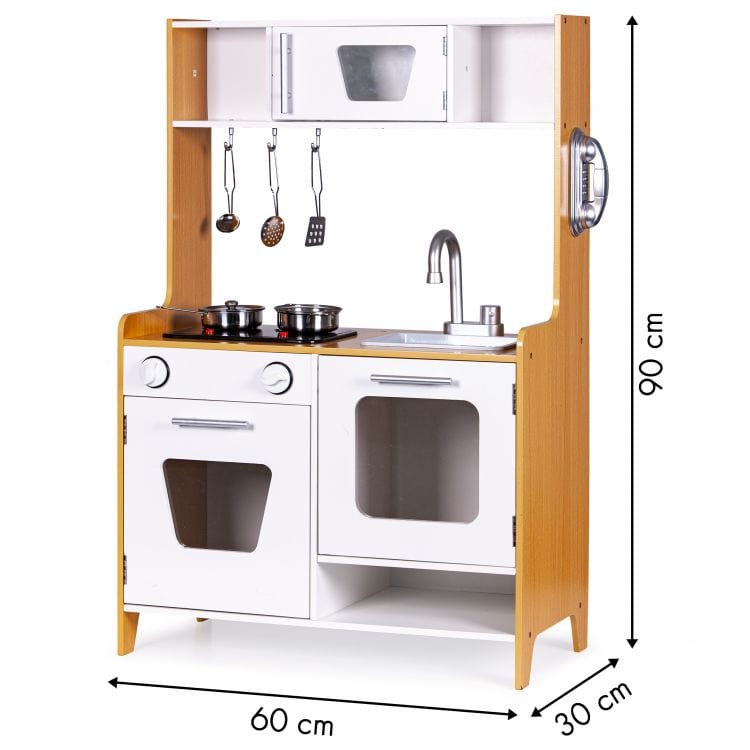 meowbaby-montessori-holzspielk-che-f-r-kinder-mit-zubeh-r-wei-mit-licht-und-soun image 6