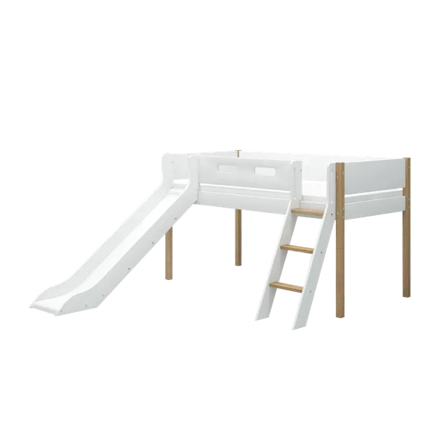 flexa-nor-spielbett-120-cm-90x200-cm-mit-rutsche-und-leiter-wei-eiche image 1