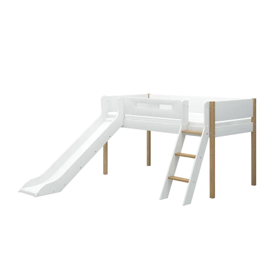 flexa-nor-spielbett-120-cm-90x200-cm-mit-rutsche-und-leiter-wei-eiche image 1