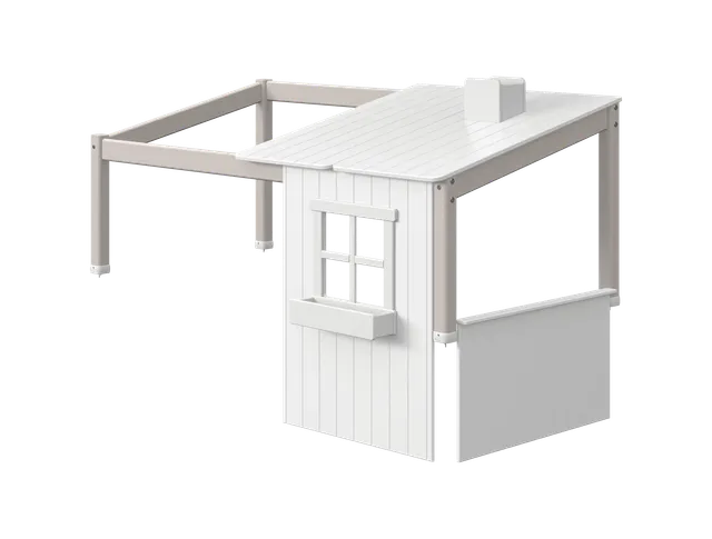 flexa-classic-1-2-haus-f-r-einzel-und-spielbett-120-cm-wei-grau image 1