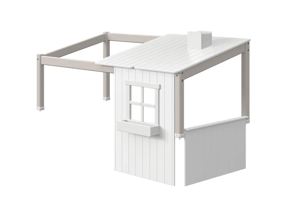 flexa-classic-1-2-haus-f-r-einzel-und-spielbett-120-cm-wei-grau image 1